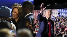 Donald Trump y Kamala Harris han protagonizado una campaña llena de calificativos. Fotos: AP.