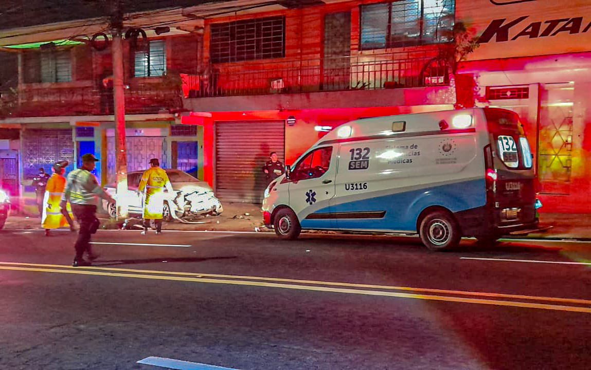 Varios lesionados en accidentes de tránsito en El Salvador. Foto: cortesía.