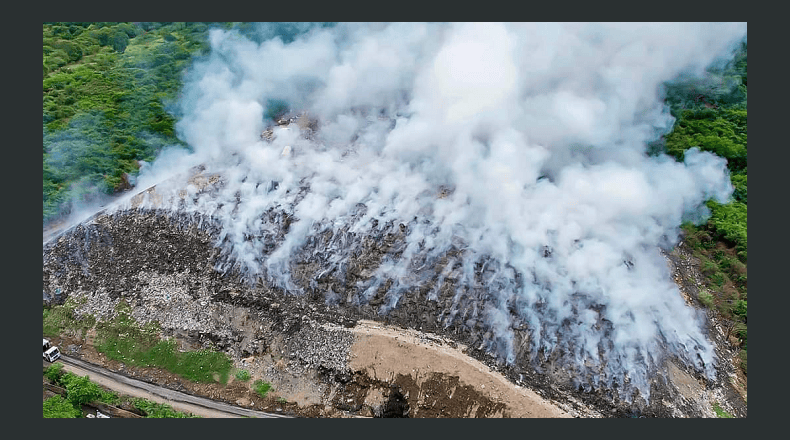 Foto LPG/Cortesía. Según pobladores, el humo afecta actualmente a al menos cinco comunidades cercanas al relleno sanitario. 