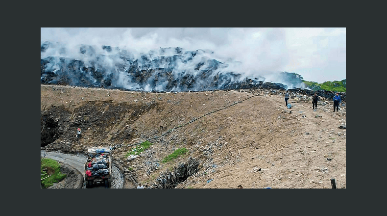 Foto LPG/Cortesía. Según pobladores, el humo afecta actualmente a al menos cinco comunidades cercanas al relleno sanitario. 