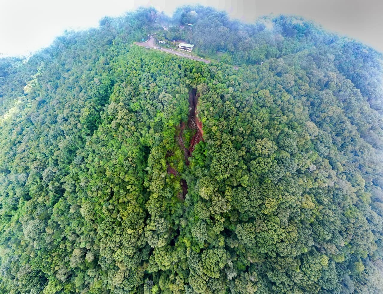 El Cerro Verde es un volcán extinto y su cráter se encuentra erosionado y cubierto por bosque nebuloso. Foto: Archivo LPG 